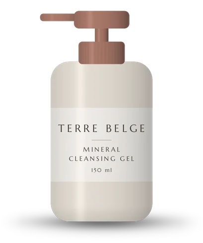 Mineral Cleansing Gel, reinigingsgel met rode klei in een pompflacon