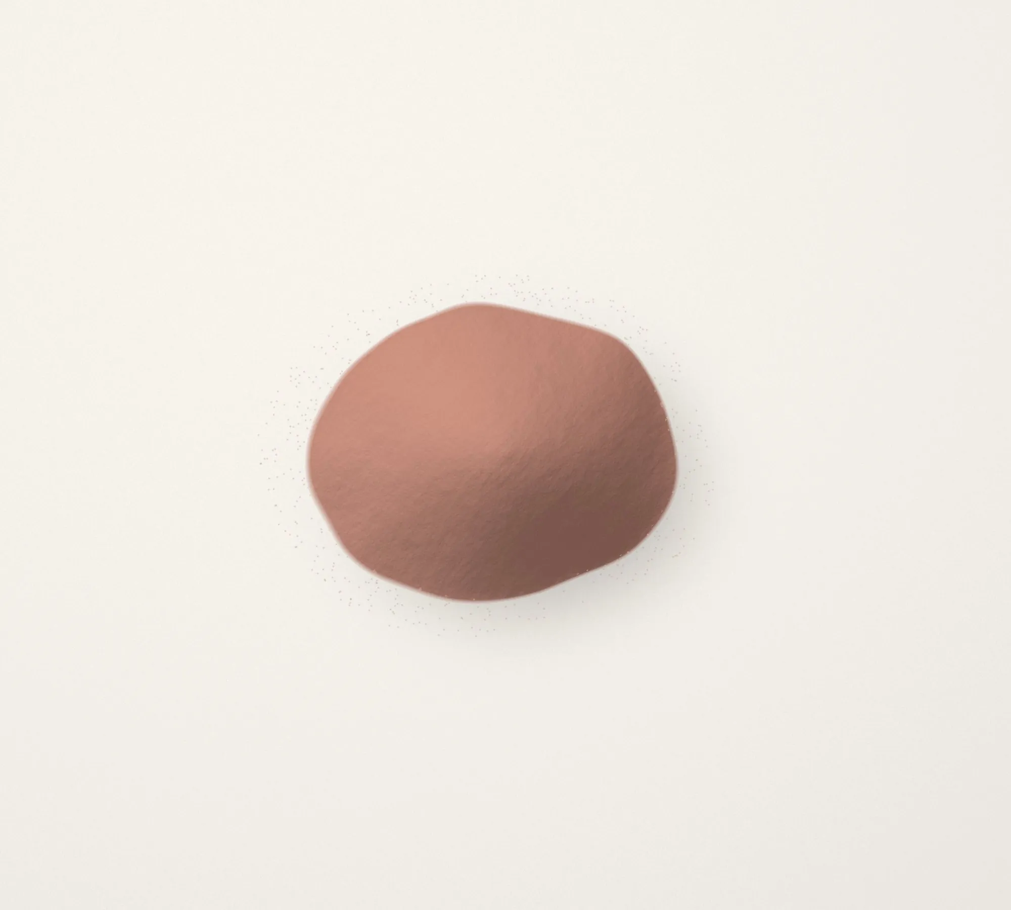 Een hoopje fijn rood kleipoeder