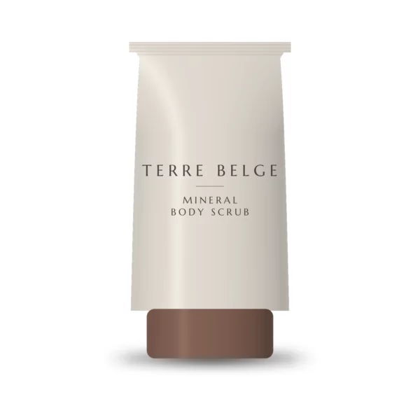 Mineral Body Scrub, lichaamsscrub met rode klei in een tube