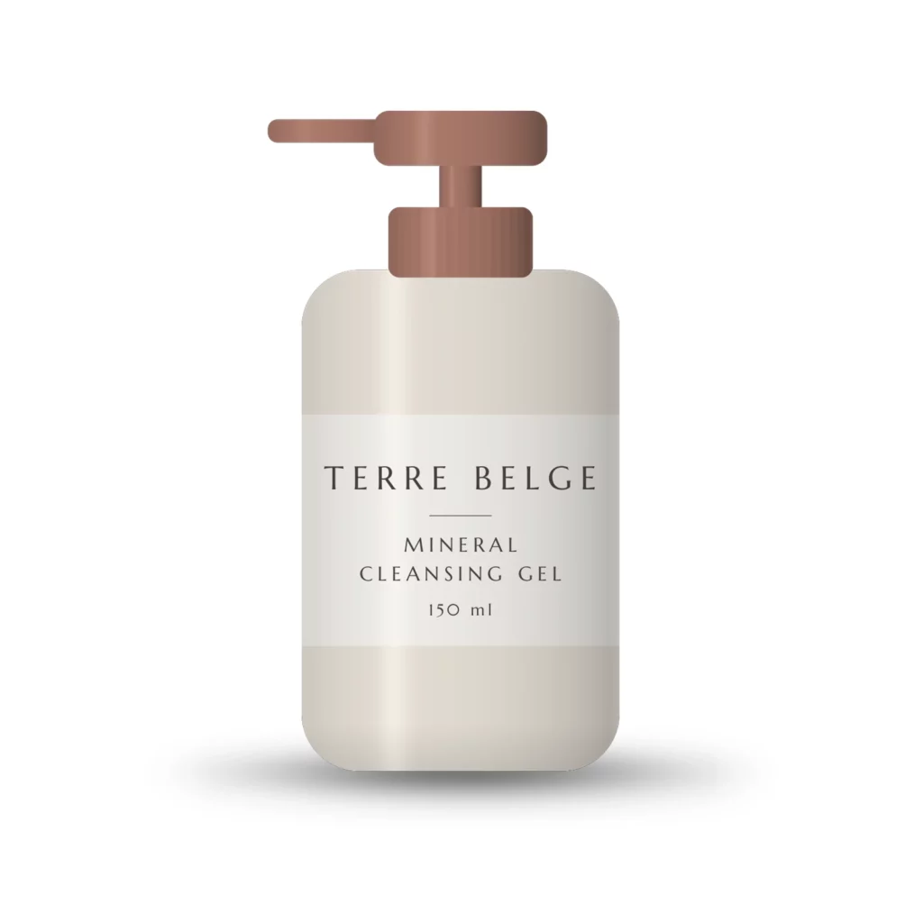 Mineral Cleansing Gel, reinigingsgel met rode klei in een pompflacon